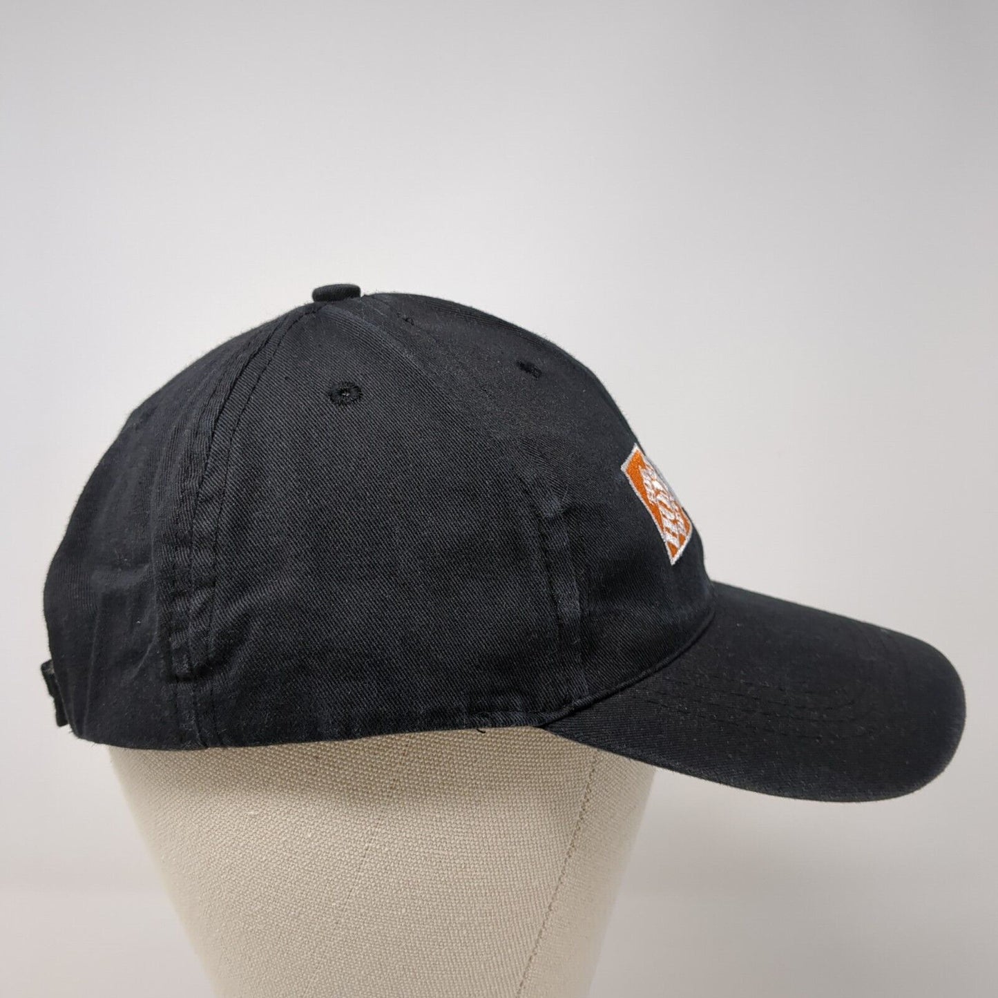 The Home Depot Pro Strapback Hat Black One Size Adjustable Embroidered BDA