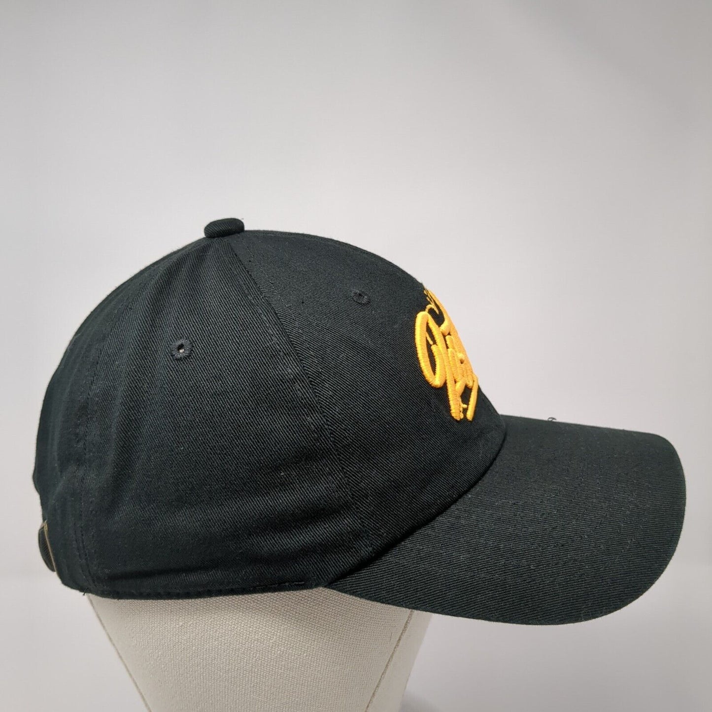 Academy Fits Slideback Hat Black One Size Adjustable Embroidered Art
