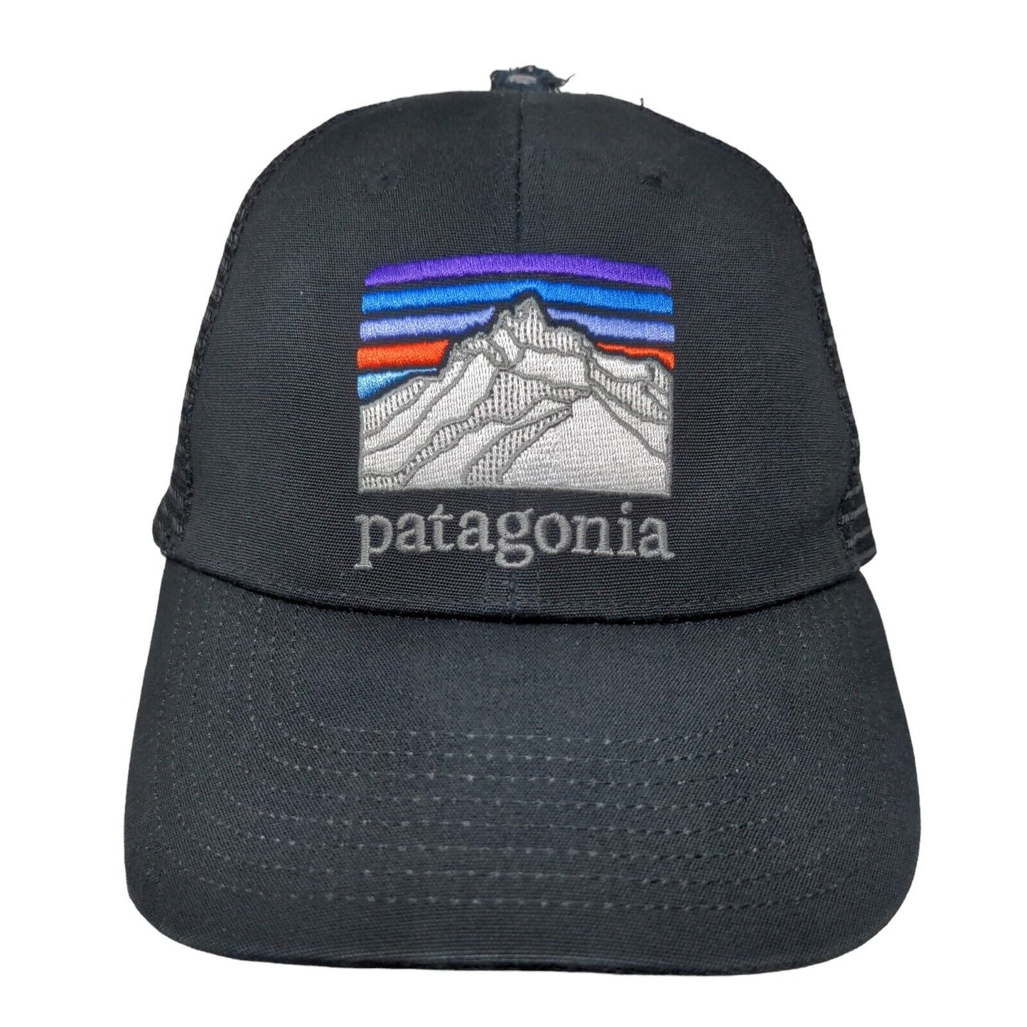 Patagonia Line Logo Ridge LoPro Snapback Mesh Back Trucker Hat Black All