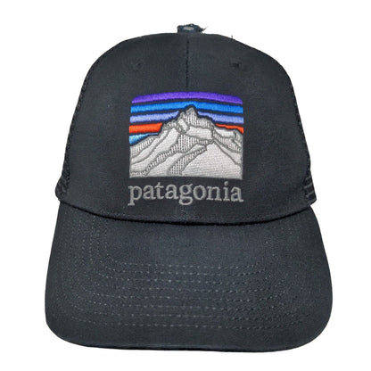 Patagonia Line Logo Ridge LoPro Snapback Mesh Back Trucker Hat Black All