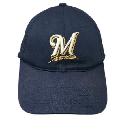 Milwaukee Brewers MLB Outdoor Baseball Cap Blue One Size OSFM Logo Strapback Hat