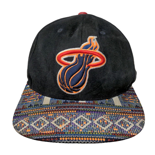 Miami Heat Snapback Hat Mitchell & Ness Colorful Southwest Aztec NBA Logo