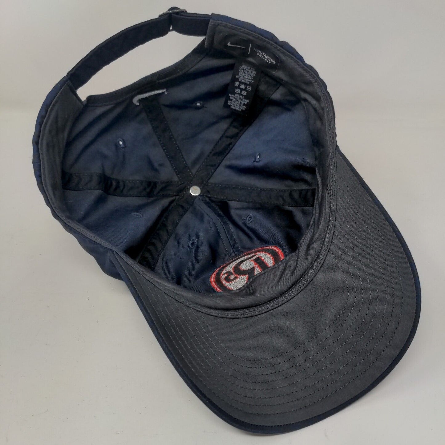 R5 Slideback Hat Blue OSFM Adjustable Embroidered Heritage86 Nike Dri-Fit
