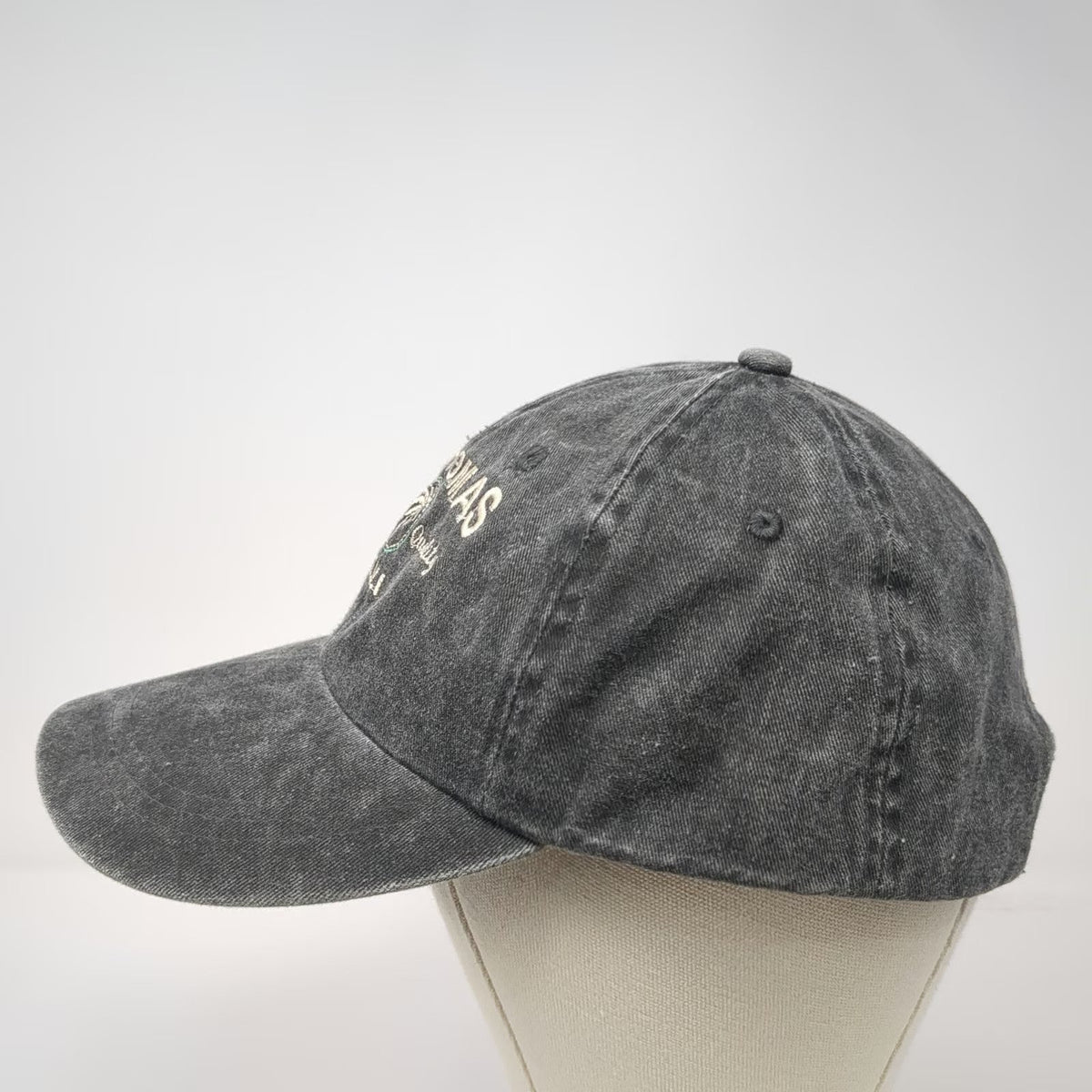Youth Athletics St. Thomas USVI Palm Tree Gray Baseball Cap Hat OSFM Slideback