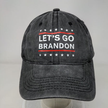 Let's Go Brandon Slideback Hat Gray One Size Adjustable Patriotic Cotton