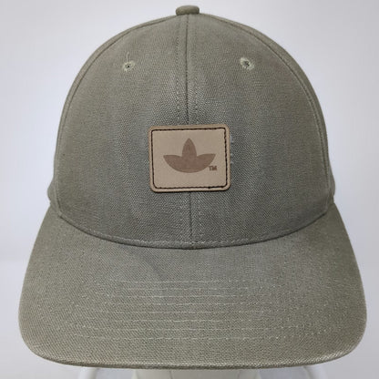 Adidas Simplot Baseball Cap Green One Size Faux Leather Patch Strapback Hat