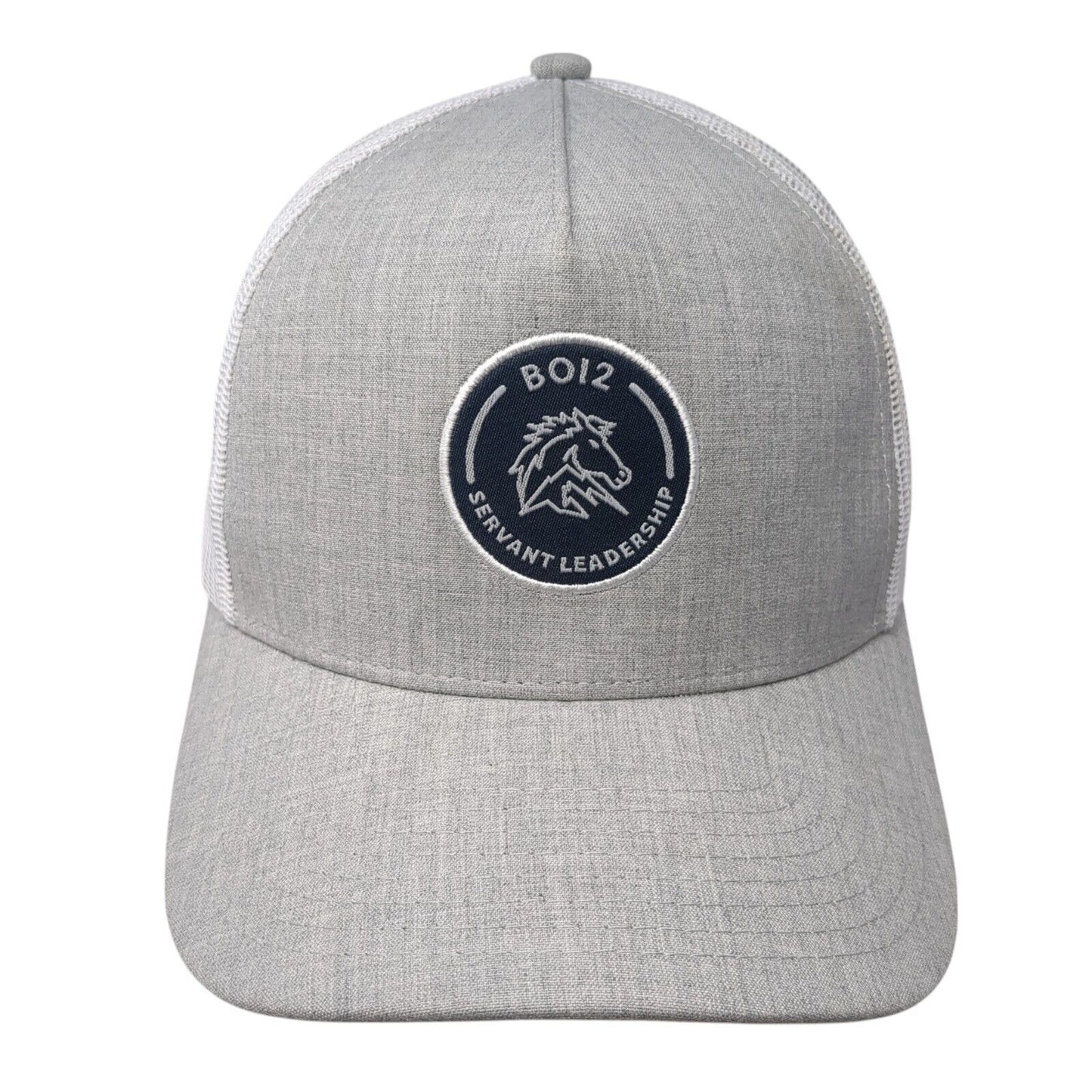 B012 Servant Leadership Snapback Trucker Hat Gray One Size Mesh Back