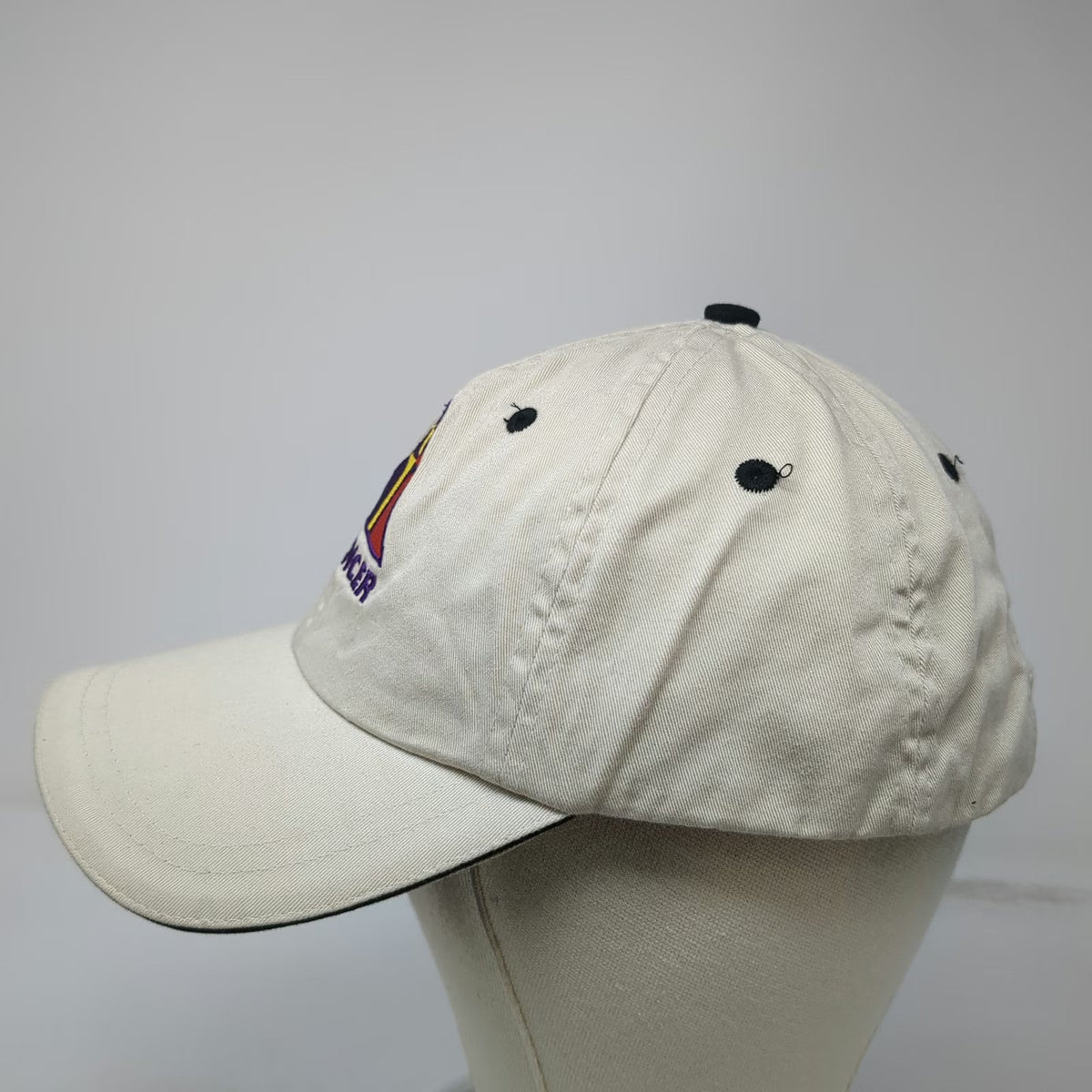 Spencer Baseball Cap Beige One Size Curved Brim Embroidered Logo Slideback Hat