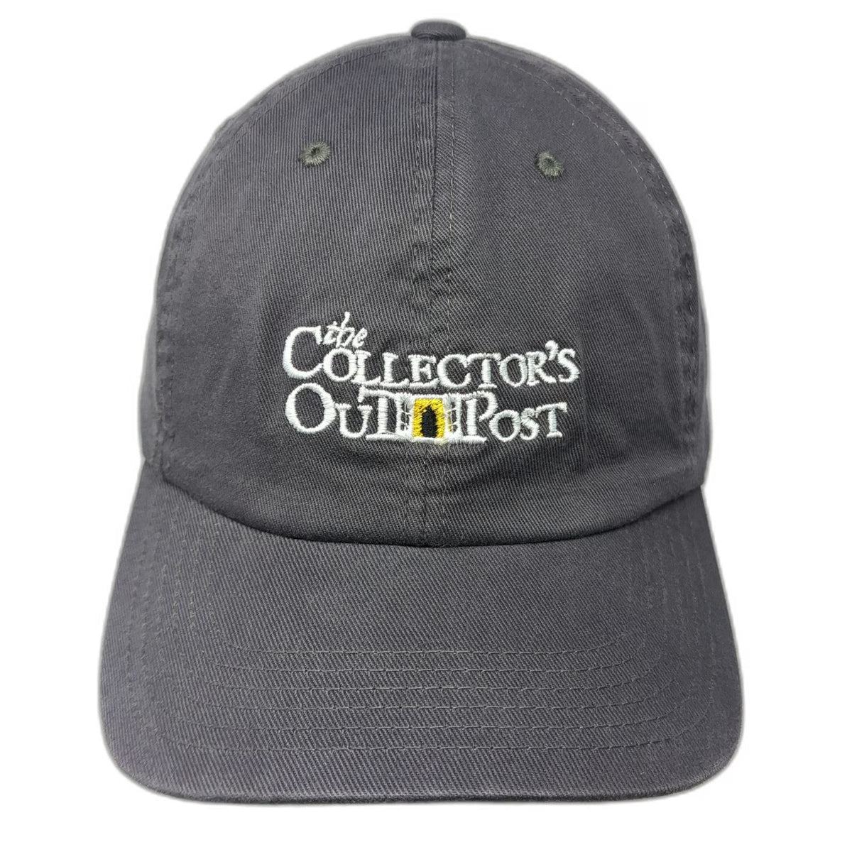 Port Authority Baseball Cap Gray XL Collector's Outpost Logo Fitted Stretch Hat