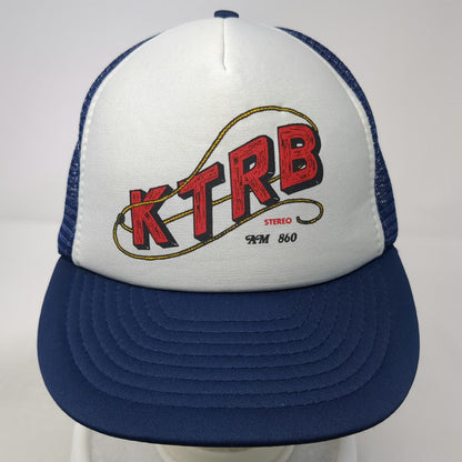 Otto Snapback Trucker Hat Blue White One Size KTRB AM 860 Stereo Radio Station