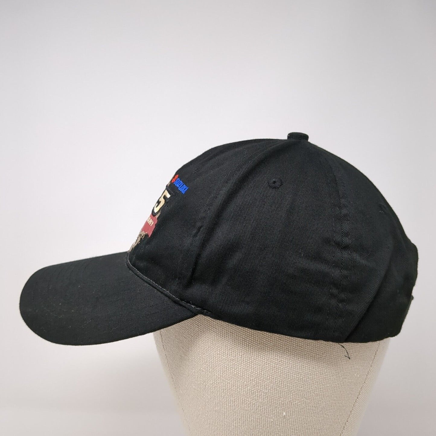 Suzuki 25th Anniversary First on 4 Wheels Strapback Hat Black OS Adjustable
