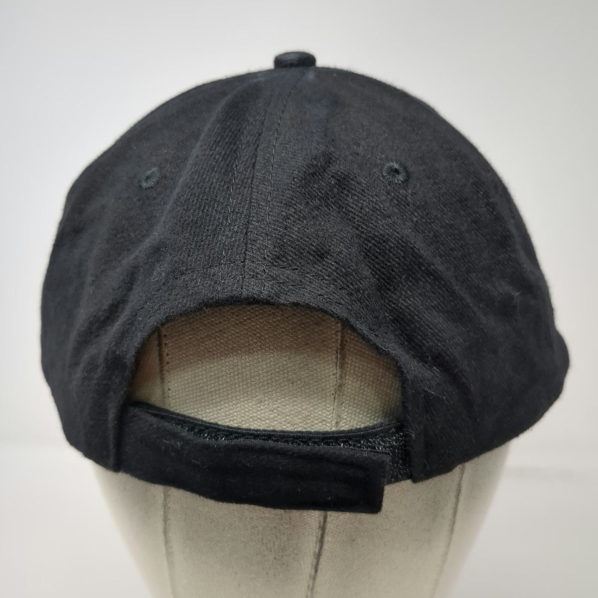 Black Baseball Cap One Size Authentic 1960 Original Embroidered Strapback Hat