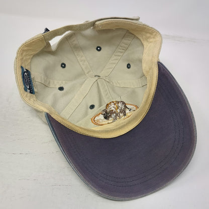 Ouray Baseball Cap Beige Blue OSFM Badlands South Dakota Bison Embroidered Hat