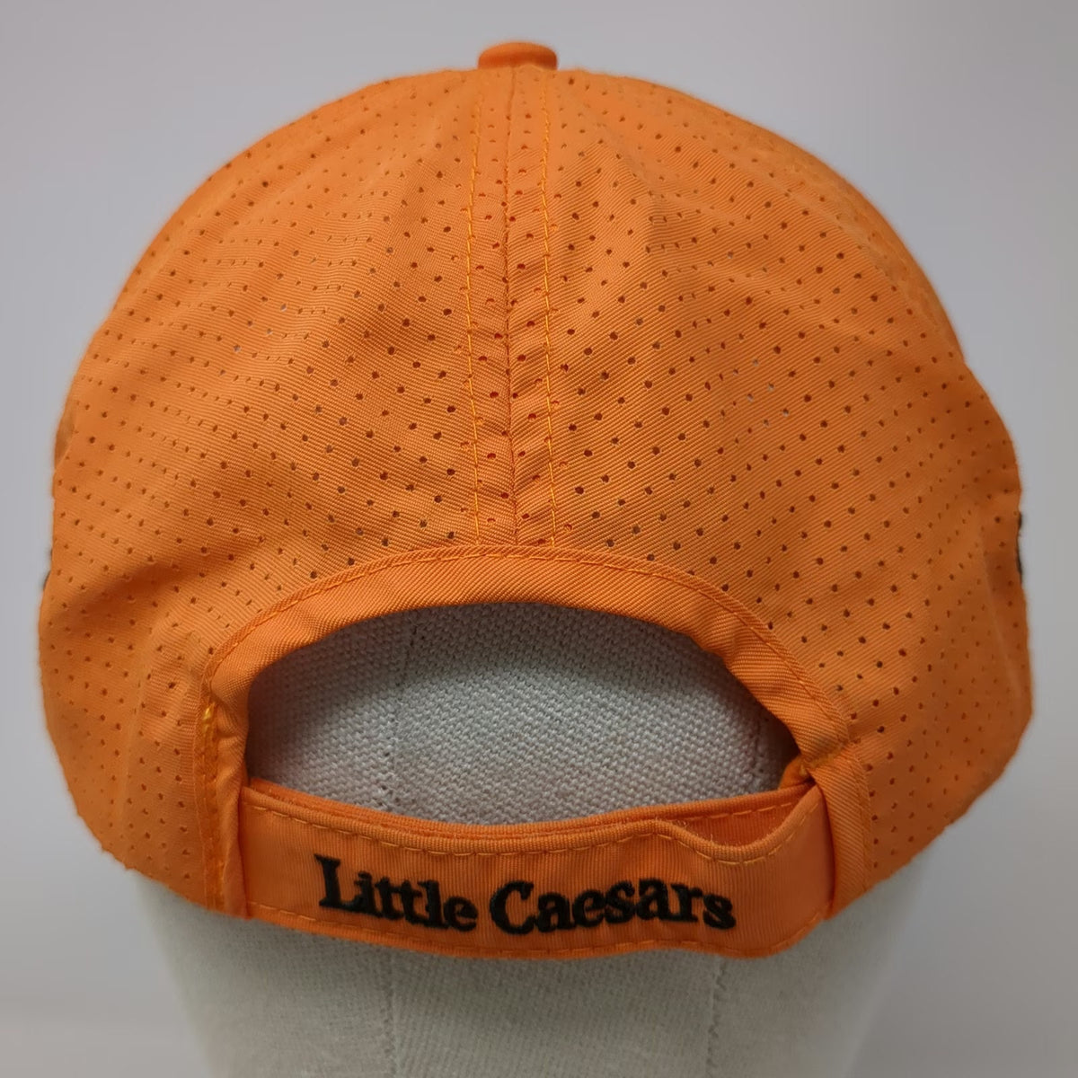 Blue Line Little Caesars Baseball Cap Orange One Size Perforated Strapback Hat
