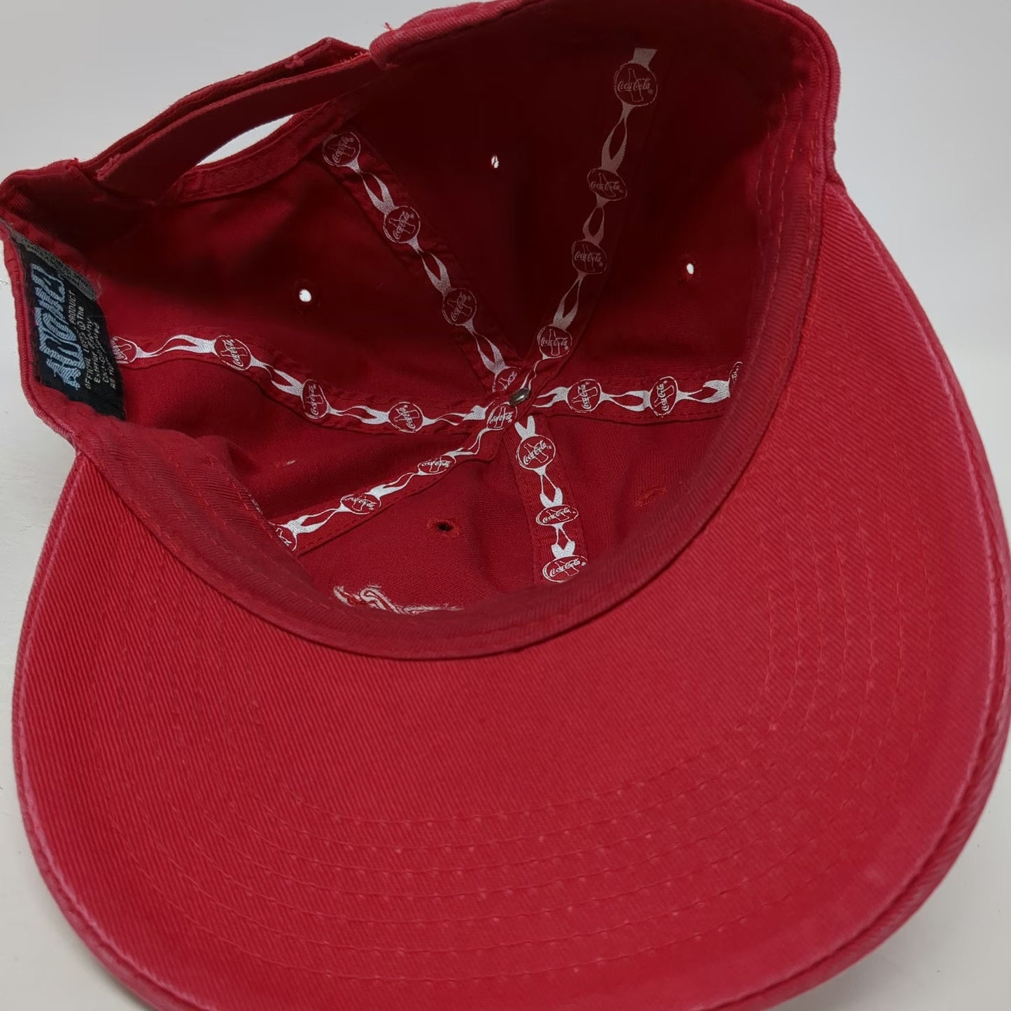 Anoma Baseball Cap Red One Size Coca Cola Embroidered Adjustable Strapback hat