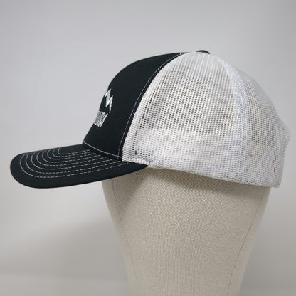 Richardson Trucker Hat Black One Size Sawtooth USA Mountain Mesh Snapback
