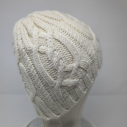 Merona Beanie Hat Beige One Size Stretch Hand-Knitted Lightweight Blank