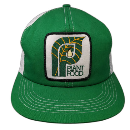 Green Trucker Hat OS Mesh Back Snapback Plant Food Fertilizer Patch Vintage