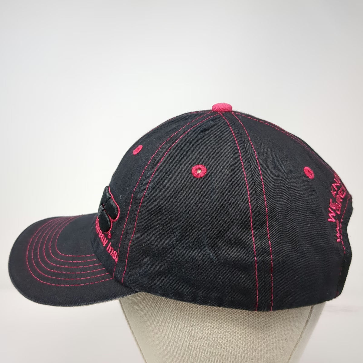 Buck's Bags Baseball Cap Black One Size Farm Bureau Ins Idaho Pink Stitching Hat