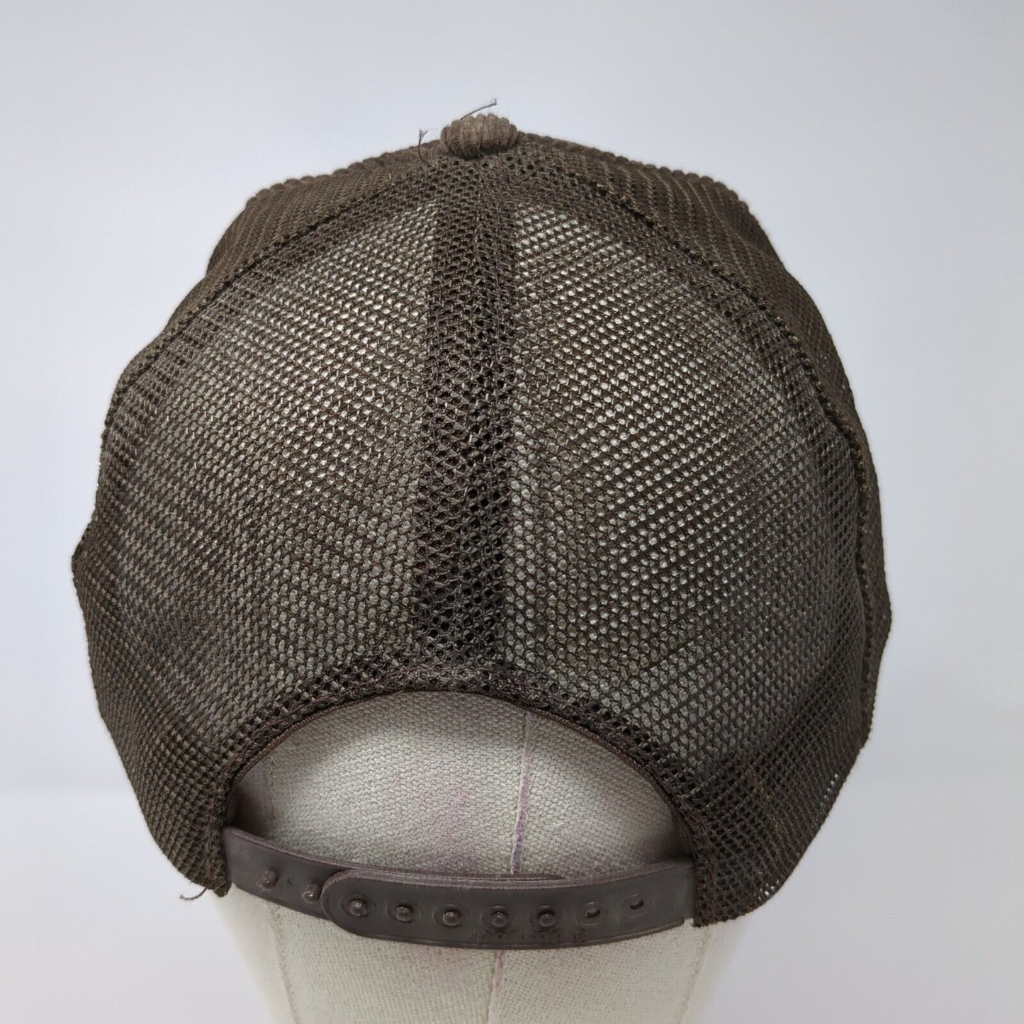 Crew Concepts Inc Boise Idaho Snapback Trucker Hat Brown OS Mesh Back Sportcap