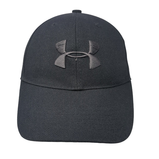 Under Armour Spell Out Strapback Hat Black One Size Embroidered Logo