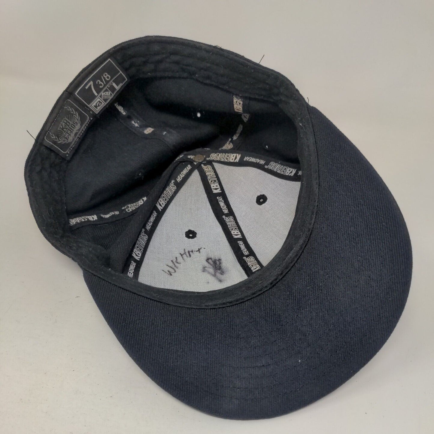 KB Ethos Fitted Hat Blue 7 3/8 Large Breathable Vented Holes 6 Panel Blank