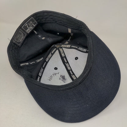 KB Ethos Fitted Hat Blue 7 3/8 Large Breathable Vented Holes 6 Panel Blank