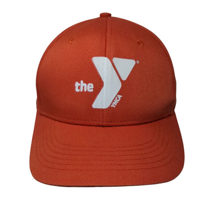 The YMCA Strapback Hat Orange 56cm Adjustable Solid Vent Holes