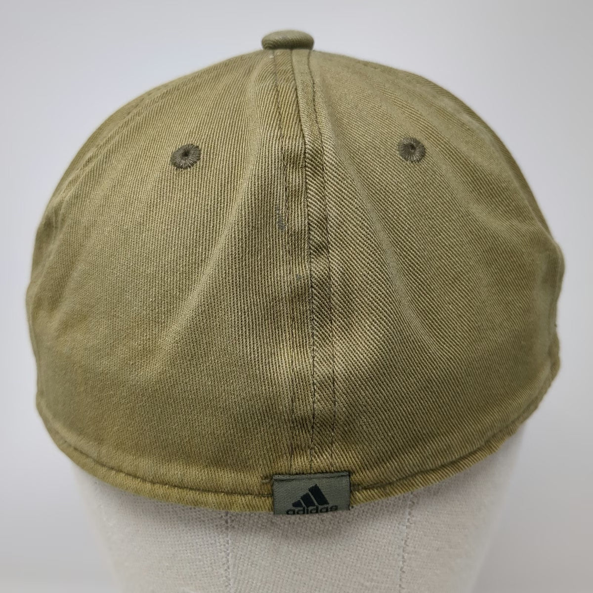 Adidas Baseball Cap Green M Cotton A-Flex Fitted Embroidered Logo Sport Hat
