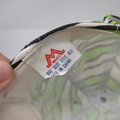 Mohr's 5 Panel Green Zebra Hat One Size Snapback Pink Gyppo Jungle Idaho