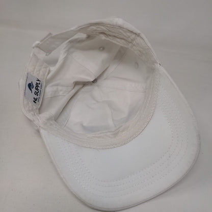 Kids For All Seasons Strapback Hat White One Size Embroidered 6 Panel