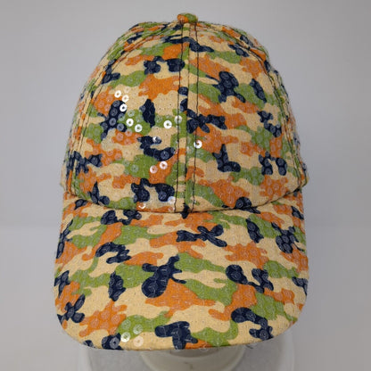 Unbranded Strapback Hat Camouflage One Size Adjustable Sequin 6 Panel