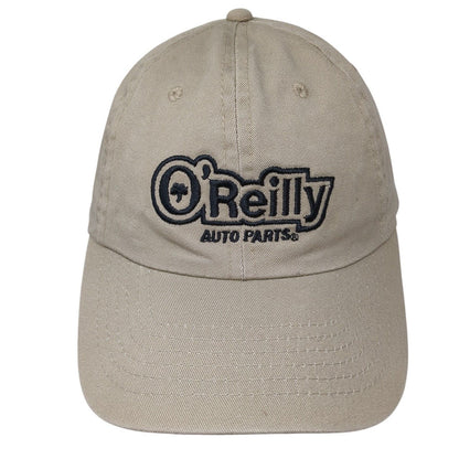 O'Reilly Auto Parts Strapback Hat Tan One Size Adjustable Embroidered Cotton