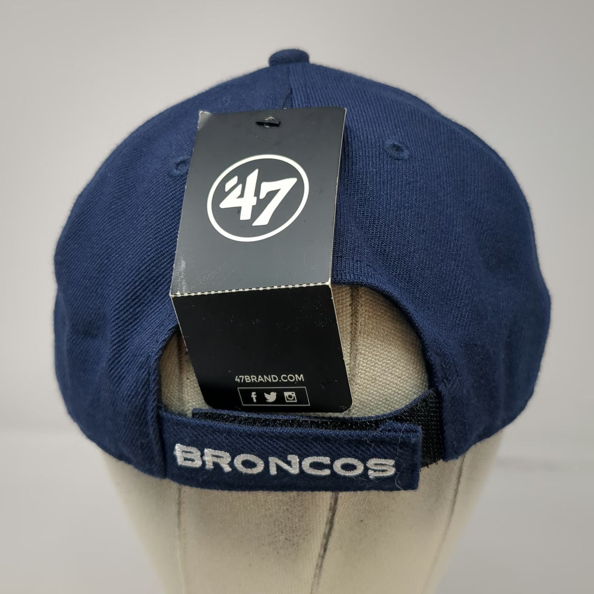 '47 MVP Denver Broncos NFL Blue Baseball Cap One Size Strapback Curved Brim Hat