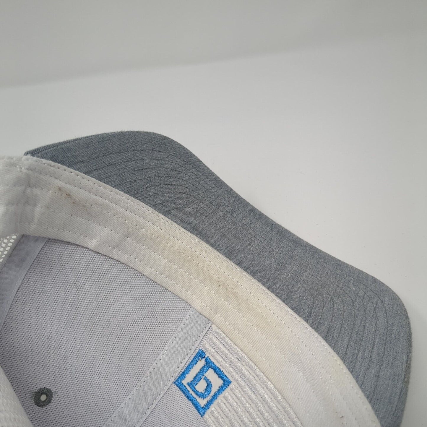 Richardson Snapback Mesh Back Trucker Hat Gray One Size Letter P Flag