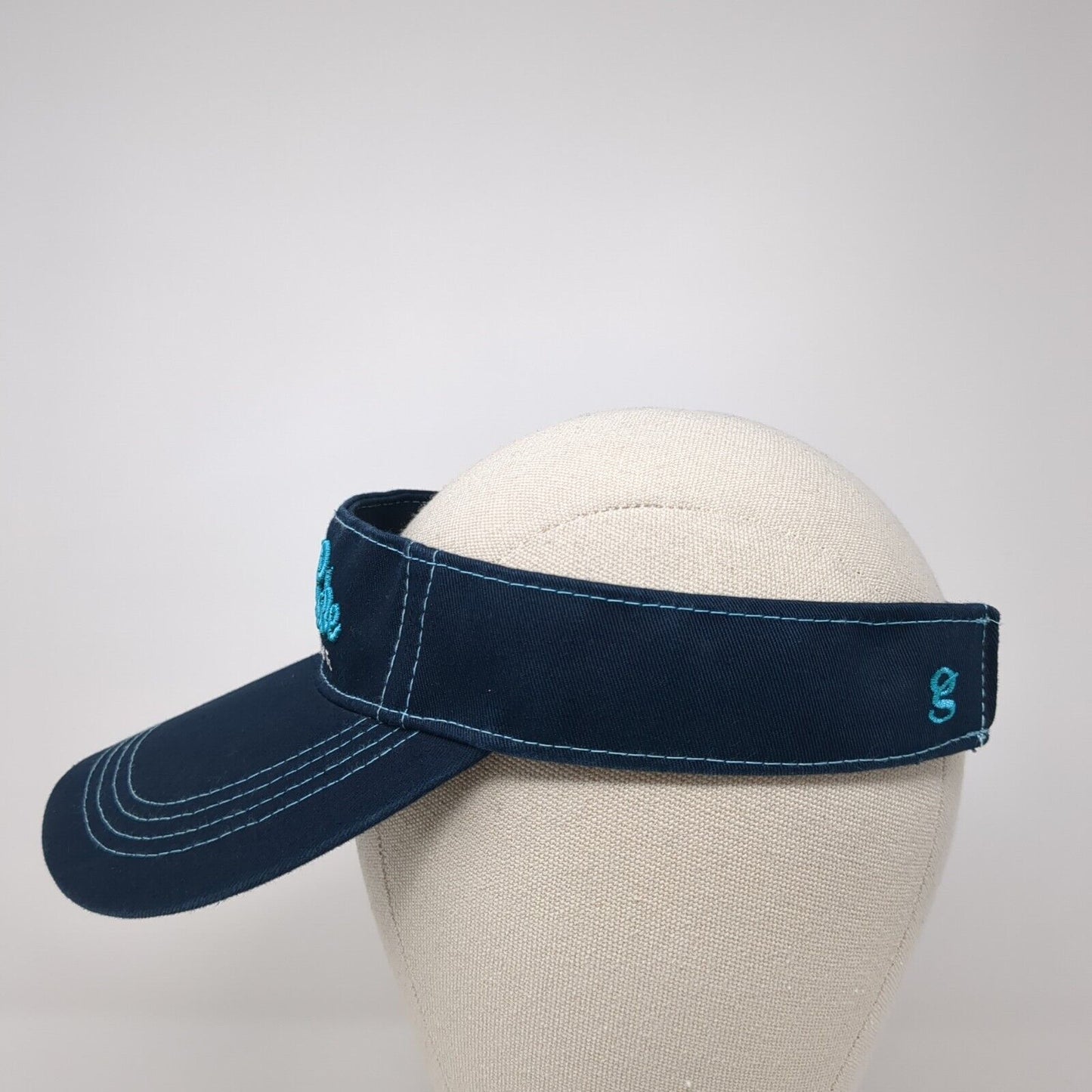 Redfish Lake Lodge Strapback Sun Visor Hat Blue One Size Gear For Sports