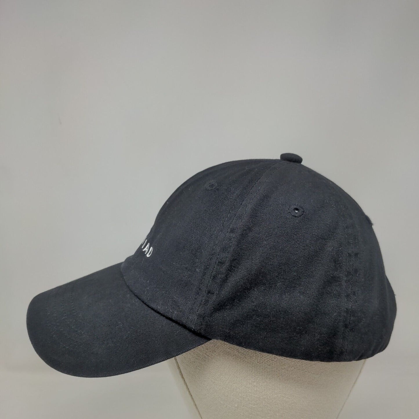 Dog Dad Slideback Hat Black One Size Adjustable Solid Embroidered