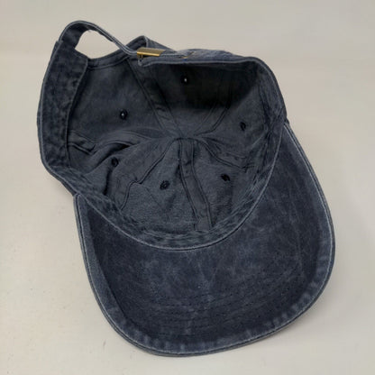 Unbranded Slideback Hat Blue One Size Adjustable 6 Panel Vent Holes Blank