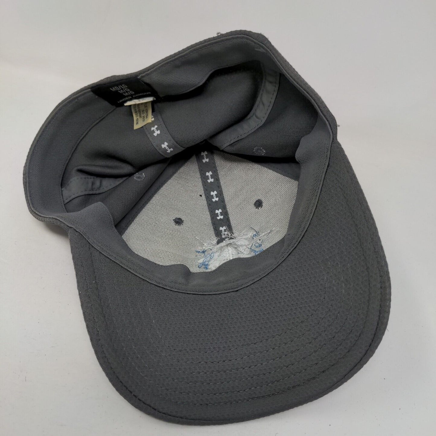 True North Tower Fitted Hat Gray M/L Embroidered Holes Breathable Under Armour