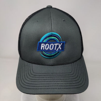 ROOTX Snapback Trucker Hat Gray One Size Adjustable Mesh Back 6 Panel Richardson