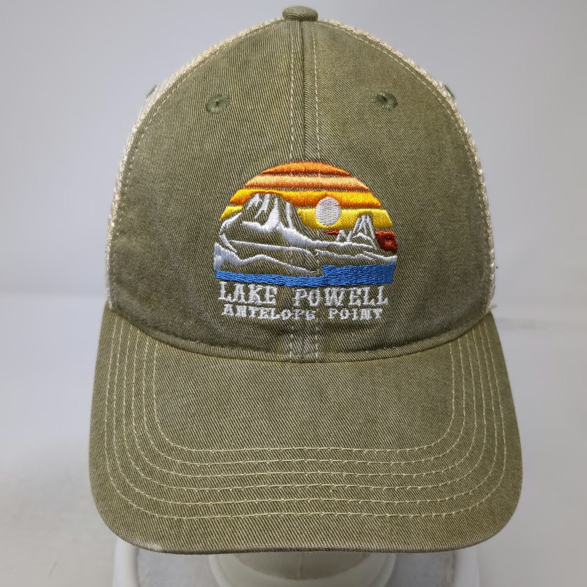 Headmost Trucker Hat Green One Size Lake Powell Antelope Point Mesh Snapback