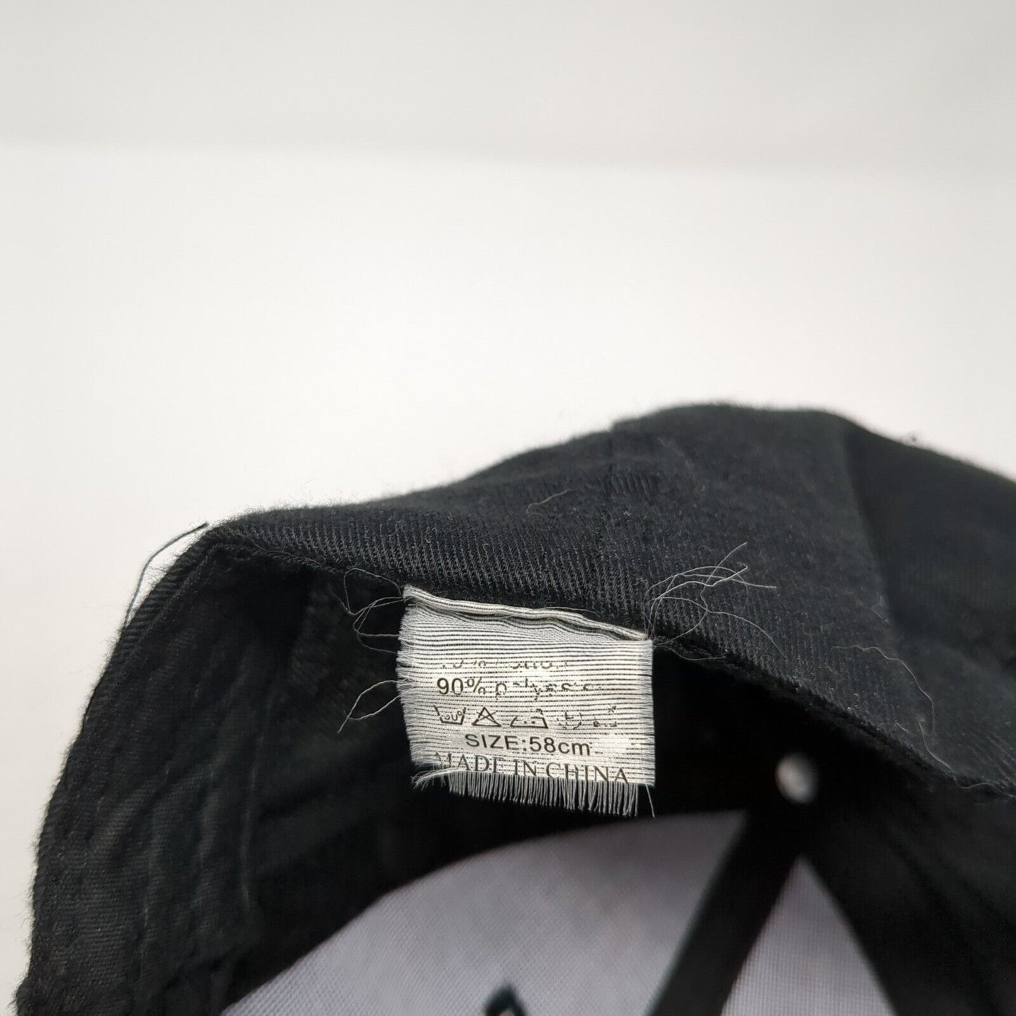 First Call Strapback Hat Black Size 58cm Adjustable Embroidered 6 Panel
