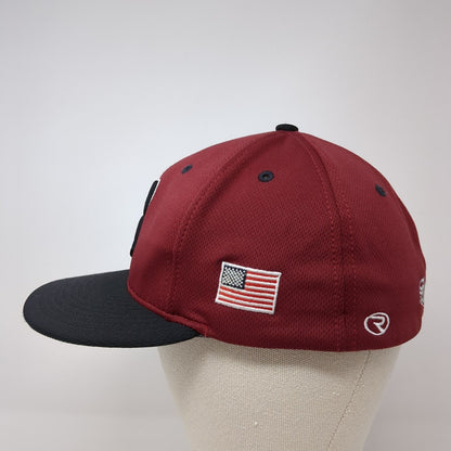 Sluggers Fitted Hat Red S/M Embroidered Patriotic Dryve PTS40 Richardson