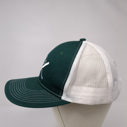 Crossed Bats Sarsaparilla Snapback Trucker Hat Green OSFA Mesh Port Authority