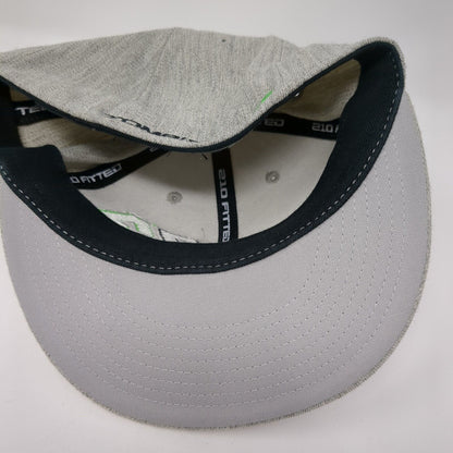 ZA Zombie Acres Fitted Hat Gray 7 1/4-7 5/8 Embroidered Flexfit Tech