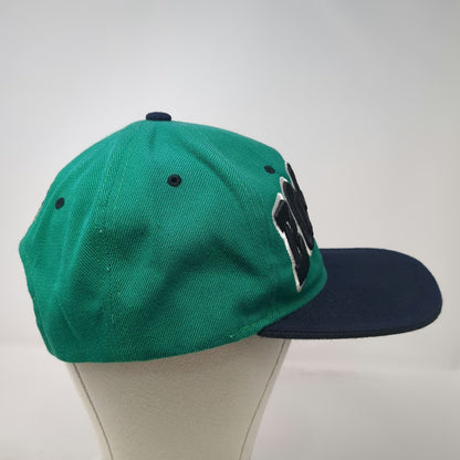 Premium Headwear Snapback Green Black White One Size Hat Boston B Logo Flat Bill