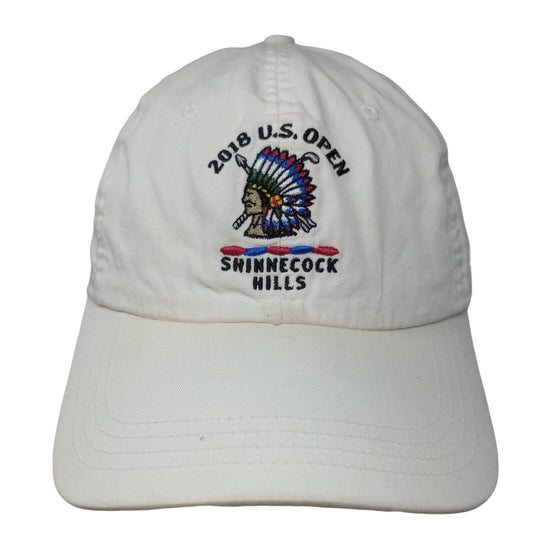 2018 US Open Shinnecock Hills Strapback Hat White Classic Cut Embroidered