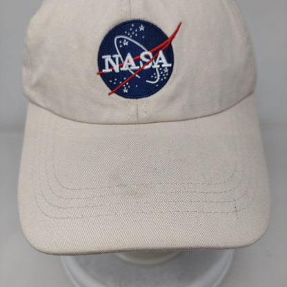 NASA Slideback Hat Tan One Size Adjustable Embroidered Prairie Mountain Cotton