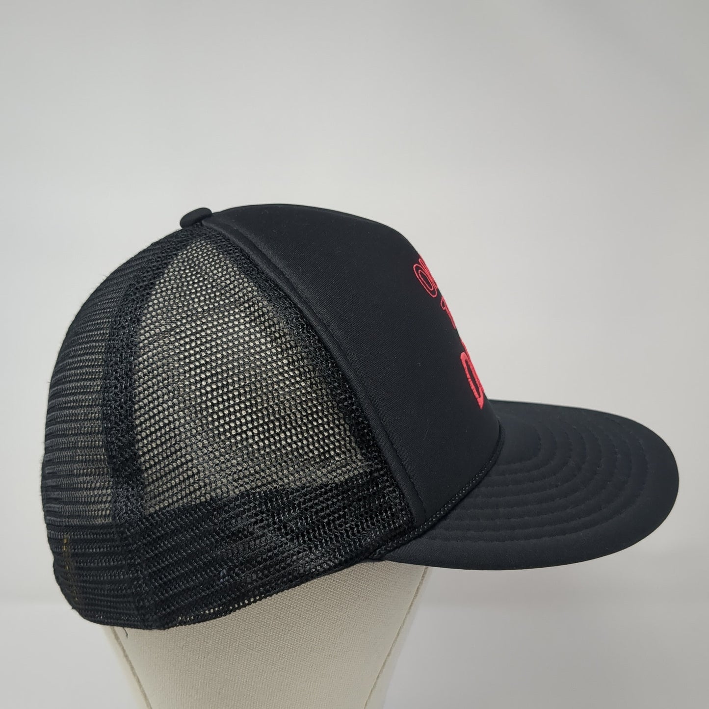 Older Than Dirt Snapback Trucker Hat Black One Size Mesh Back Nissin