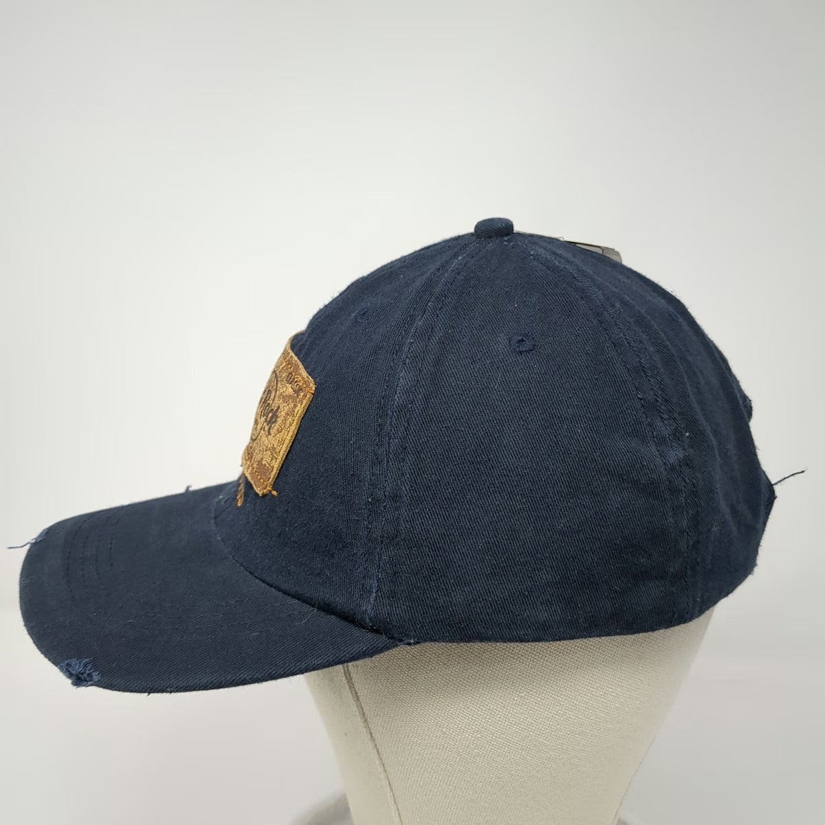 Hard Rock Cafe Baseball Cap Blue One Size Paris Distressed Strapback Cotton Hat